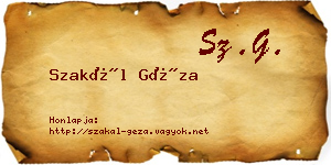 Szakál Géza névjegykártya